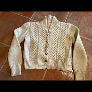 Ladies Handmade Irish knit cardigan sweater